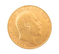 An Edward VIII sovereign 1910.