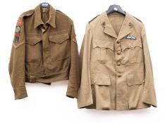 A WWII Devonshire Regiment Battledress Blouse by Philmac Sportswear Philadelphia USA:,