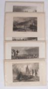 A collection of miscellaneous postcards and cigarette cards including a postcard album of European