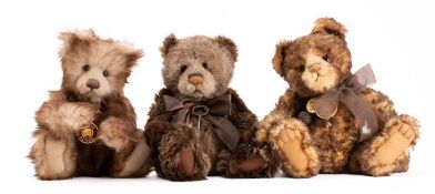 A group of three Charlie Bears after Isabelle Lee, comprising 'Jenkins',