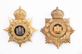 The Devonshire Regiment Officer's Helmet plate circa 1908-1914' King's crown star pattern with