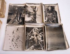 A large collection of WWII press and publicity photographs including Royal Navy,