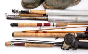 Orvis and other makers, a collection of various fishing rods,
