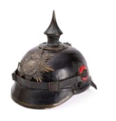 A WWI period German Saxon M-15 pattern Other Ranks Pickelhaube,