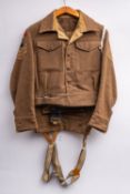 A WWII period Royal Engineers Sargent's Battledress; the jacket by W R McBride & Co.