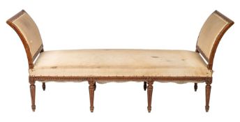 An Empire mahogany and upholstered daybed,