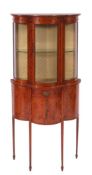 An Edwardian mahogany and glazed display cabinet,