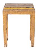 A George II giltwood and gesso side table or stand,