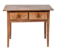 A George III oak side table,