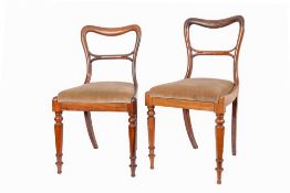 A set of eight Regency rosewood dining chairs,