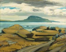 *Samuel Joensen-Mikines (Faroese, 1906-1979) Coastal landscape, Faroe Islands signed and dated S.