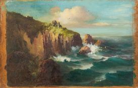 Attributed to John Shapland (British, 1865-1929) A cliffside view,