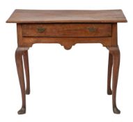 A George II walnut side table,