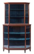 A Victorian mahogany and glazed display cabinet,