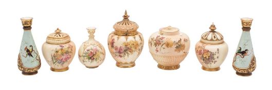 A group of Royal Worcester porcelains,