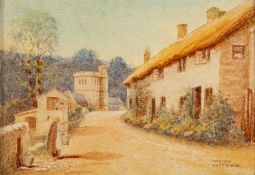 Norman Hartridge (British 20th century school) Four village scenes each signed lower