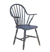A Victorian painted ash and elm Yealmpton chair,