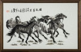 Su Li (Chinese, late 20th century school) Running horses,