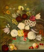 British School (20th century), in 19th century style still life of tulips,
