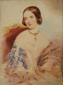 Six various 19th-century portraits on paper,