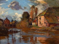 Francis Edward Colthurst (British, 1874-1995) Otter Corner, Longrun, Taunton; A Breezy day,