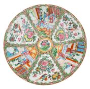 A Canton punch bowl and a similar charger,