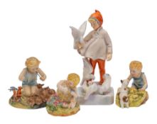 Four Royal Worcester porcelain figures,