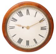 A 20th century mahogany wall clock having an eight-day duration,