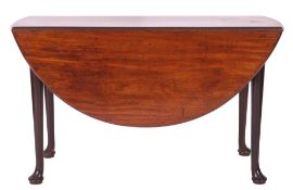 A George II mahogany drop leaf table,