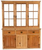 A Victorian pine and glazed dresser,