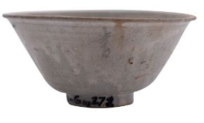 A Chinese celadon glazed bowl, of conical form,