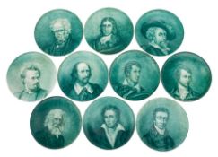 Ten porcelain plates,