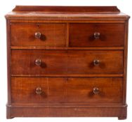 A Victorian mahogany chest of drawers,
