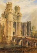 Attributed to John Chessell Buckler (British, 1793-1894) View of Herstmonceux Castle,