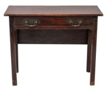 A George II mahogany bedroom supper table,