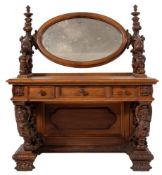 An Italian walnut dressing table,