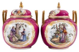 A pair of Helena Wolfsohn porcelain jars and covers,