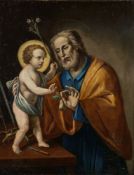 Bolognese School (18th century) Saint Joseph and the Christ Child the saint portrayed half-length,