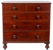 A Victorian mahogany chest of drawers,