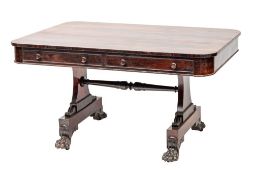 A Regency rosewood library table,