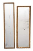 Two Victorian rectangular gilt composition framed wall mirrors,