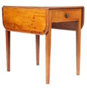 A George III mahogany and walnut banded Pembroke table,