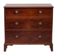 A George III mahogany chest of drawers,