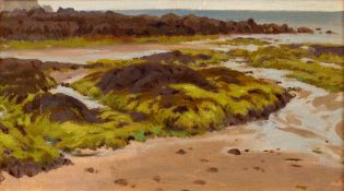 Sir Ernest Albert Waterlow (British, 1850-1919) Coastal landscape, Thurlestone,