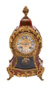 A French Victorian boulle-cased mantel clock the eight-day duration movement striking the hours and