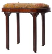 A George II mahogany commode stool,