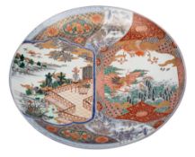 A pair of Japanese Arita porcelain chargers,