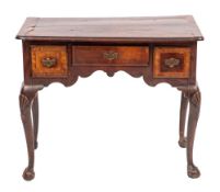 A George II walnut lowboy, circa 1740,