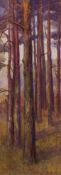 Continental School (early 20th century) A spruce forest indistinctly signed Gerda (?) L.