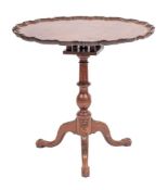 A George III mahogany flip top occasional table,